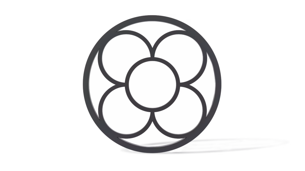 Stalen stalraam Bloemveld 4 vaks plat profiel