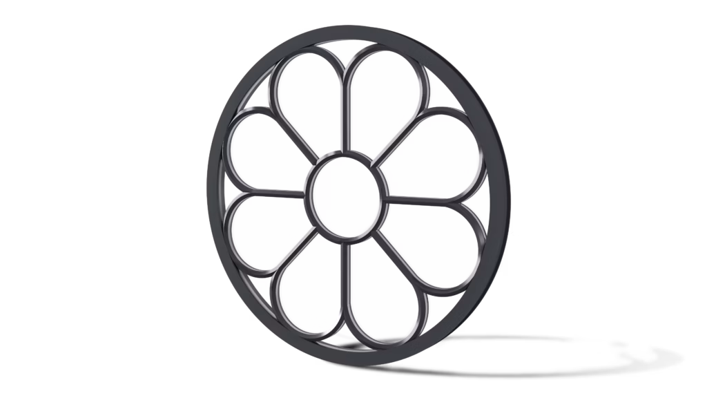 Stalen stalraam Bloemveld 8 vaks driehoek profiel