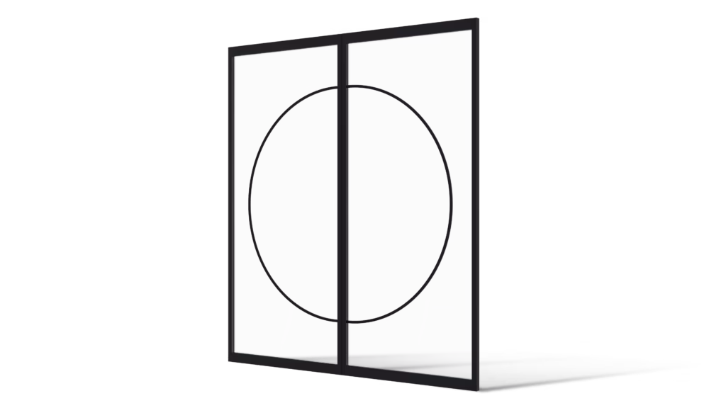 Dubbele stalen deur Burlington minimalistisch