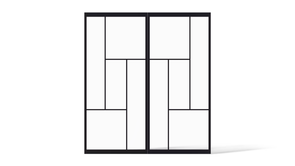 Dubbele stalen deur Halifax minimalistisch