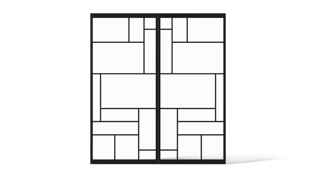 Dubbele stalen deur Laval minimalistisch