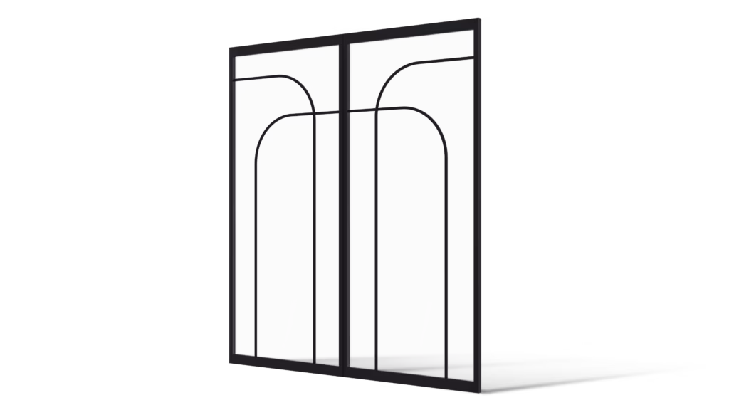 Dubbele stalen deur Makeston minimalistisch