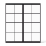 Dubbele stalen deur Montreal minimalistisch