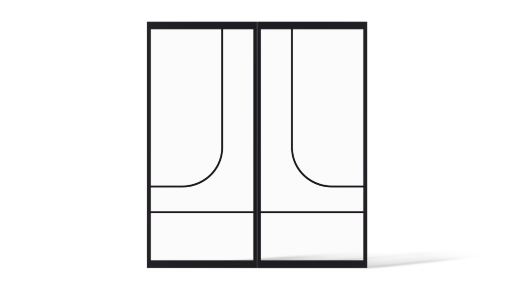 Dubbele stalen deur Quebec minimalistisch