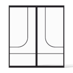 Dubbele stalen deur Quebec minimalistisch