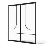 Dubbele stalen deur Quebec minimalistisch