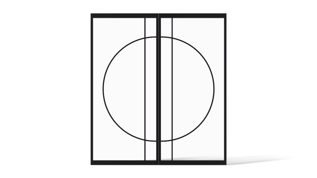 Dubbele stalen deur Regina minimalistisch