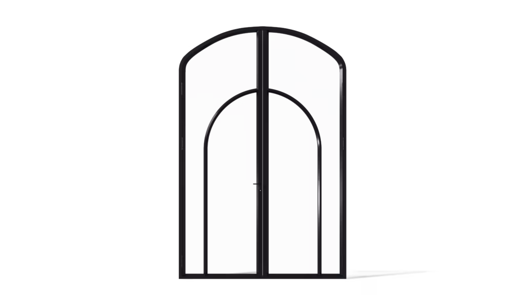 Geïsoleerde stalen korfboogpui Hamilton met halfronde toog uitvoering