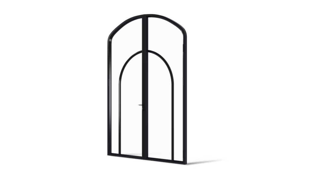 Geïsoleerde stalen korfboogpui Hamilton met halfronde toog uitvoering