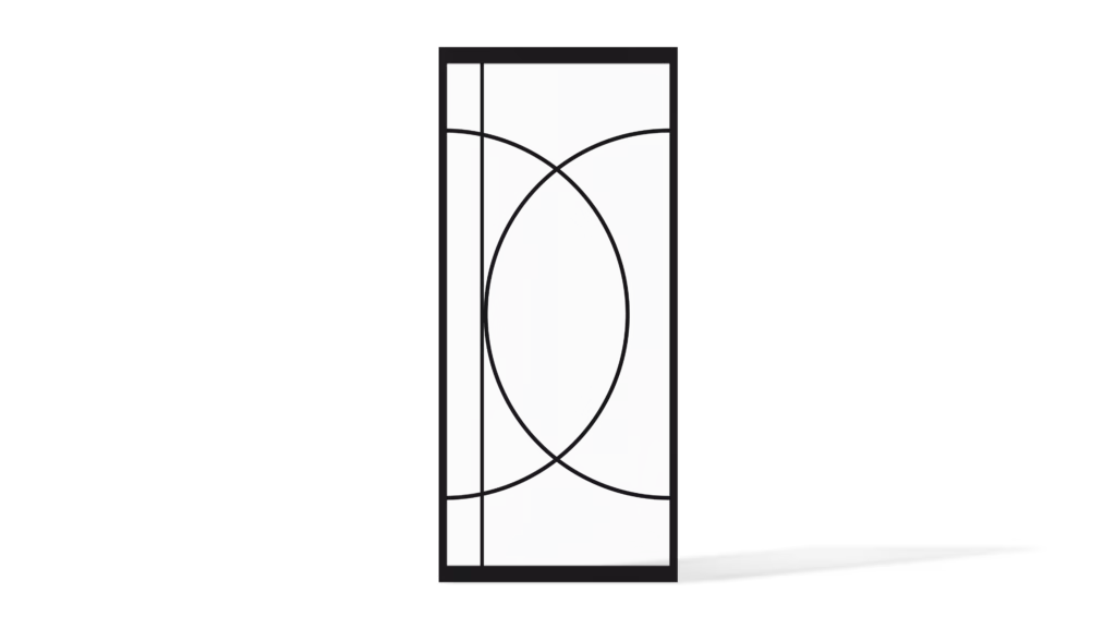 Stalen deur ronde vormen