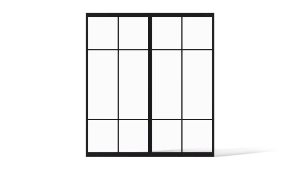 Stalen dubbele deur Ontario minimalistisch