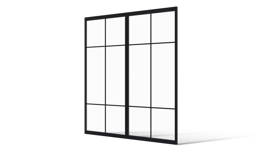 Stalen dubbele deur Ontario minimalistisch