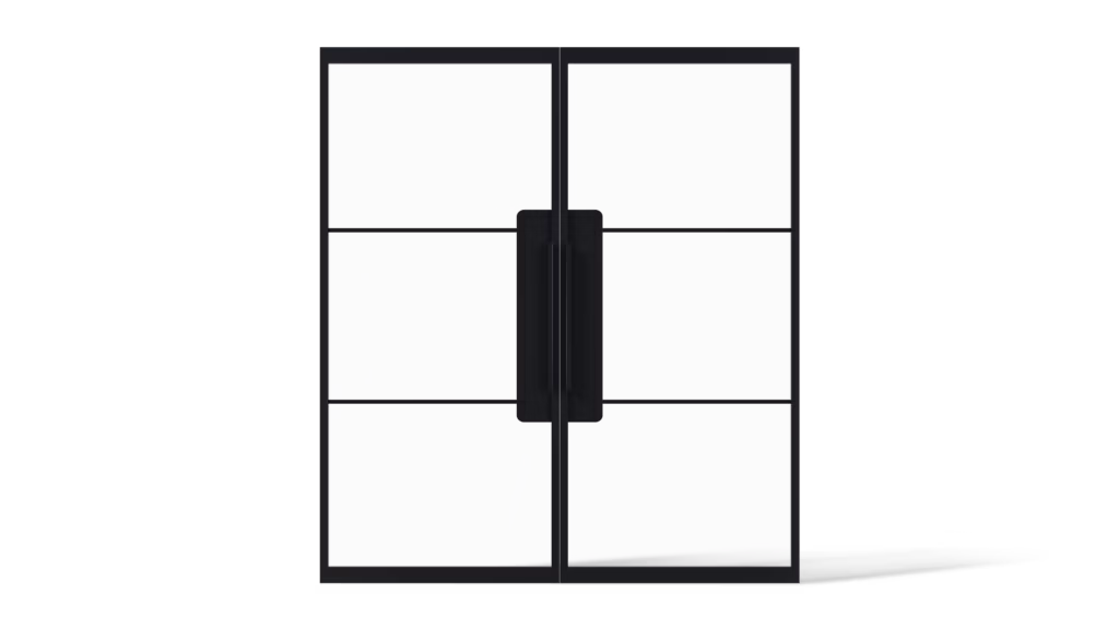 Dubbele Stalen deur Sudbury minimalistisch