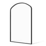 Stalen korfboogpui zonder vlakverdeling, volledig van glas,