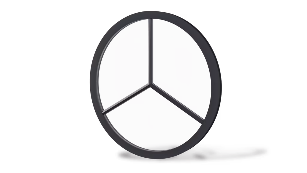 Stalen stalraam Drieluik Driehoek profiel